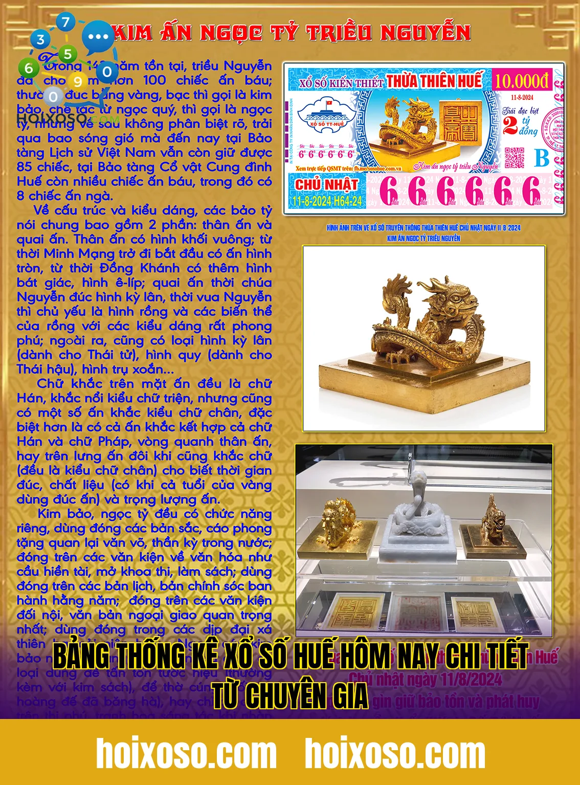 Bảng thống kê xổ số Huế hôm nay chi tiết từ chuyên gia