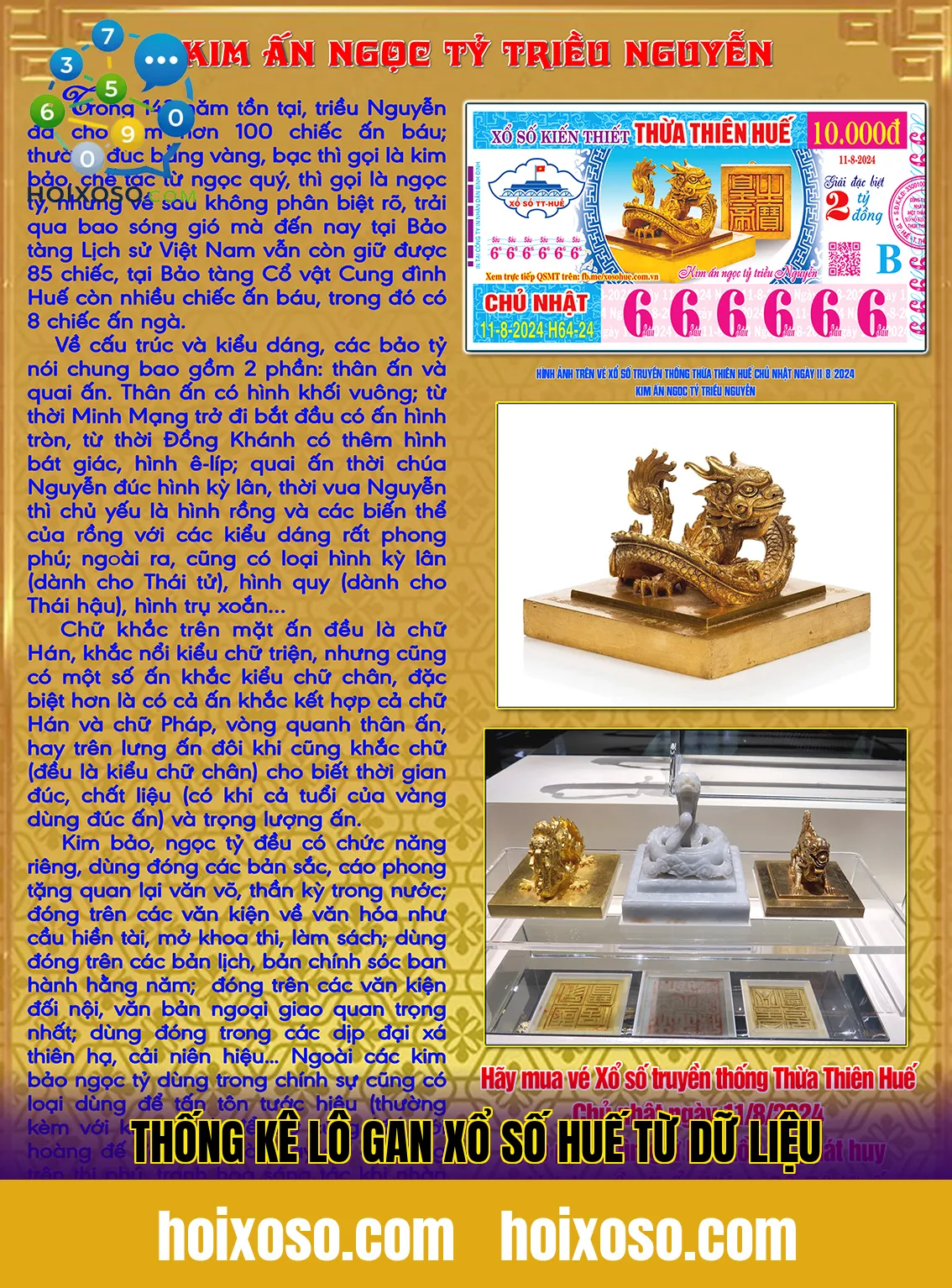 Thống kê lô gan xổ số Huế từ dữ liệu