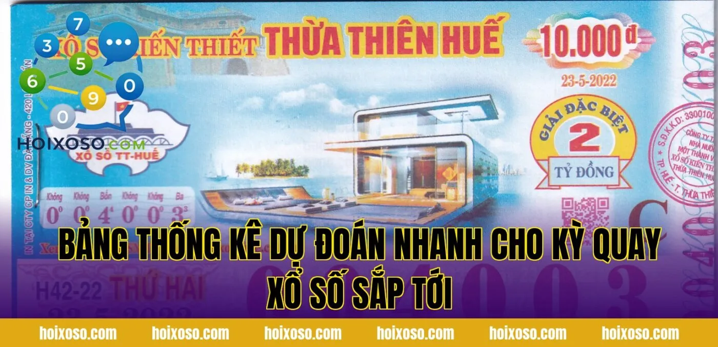 Bảng thống kê dự đoán nhanh cho kỳ quay xổ số sắp tới