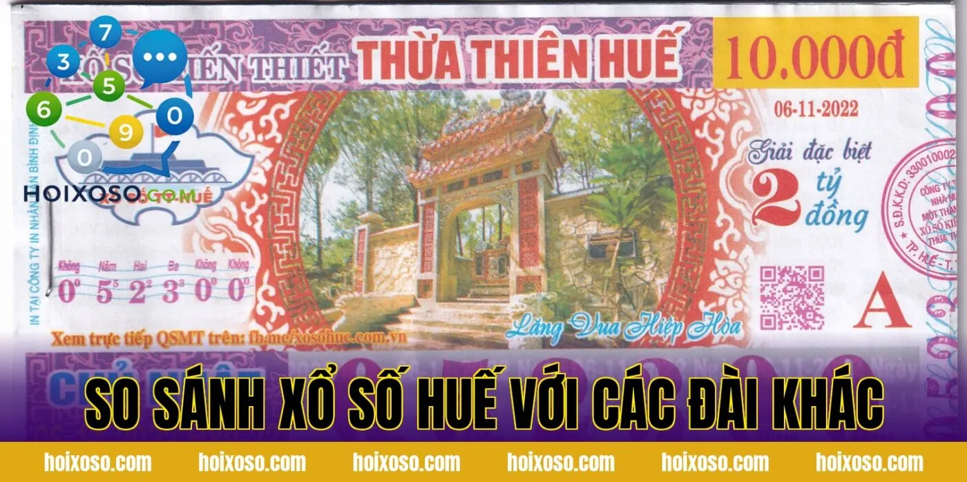 So sánh xổ số Huế với các đài khác