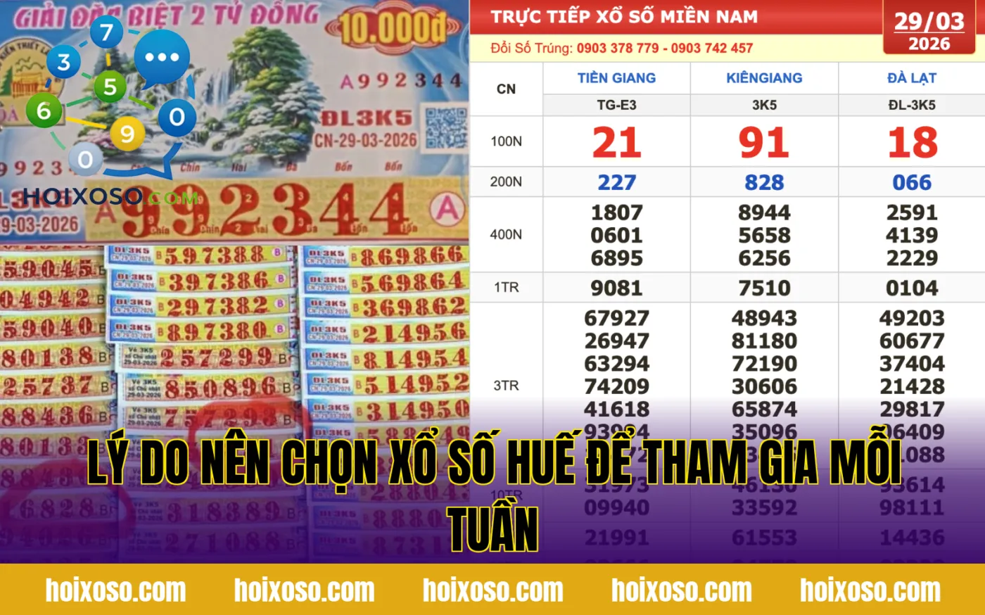 Lý do nên chọn xổ số Huế để tham gia mỗi tuần