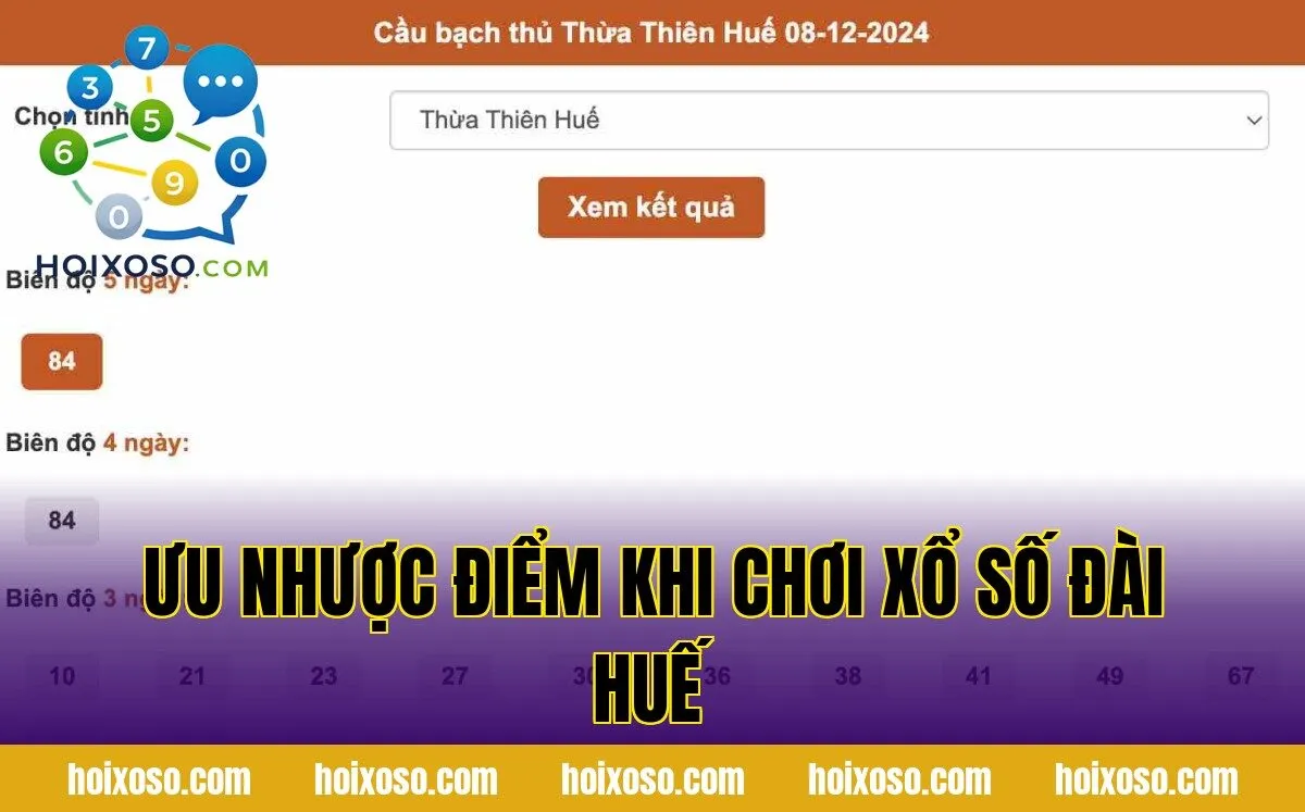 Ưu nhược điểm khi chơi xổ số đài Huế