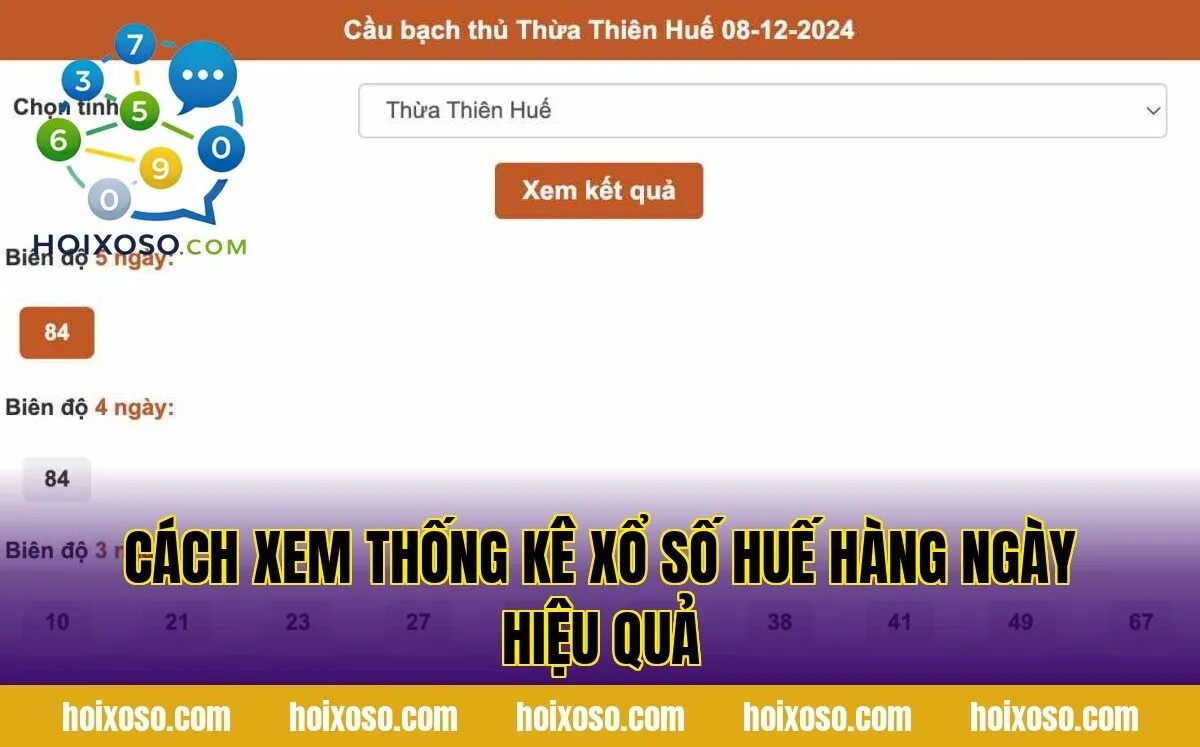 Cách xem thống kê xổ số Huế hàng ngày hiệu quả