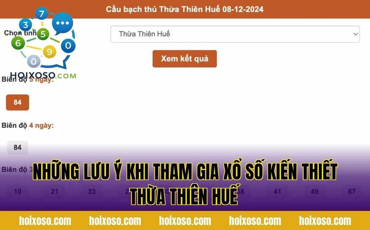 Những lưu ý khi tham gia xổ số kiến thiết Thừa Thiên Huế