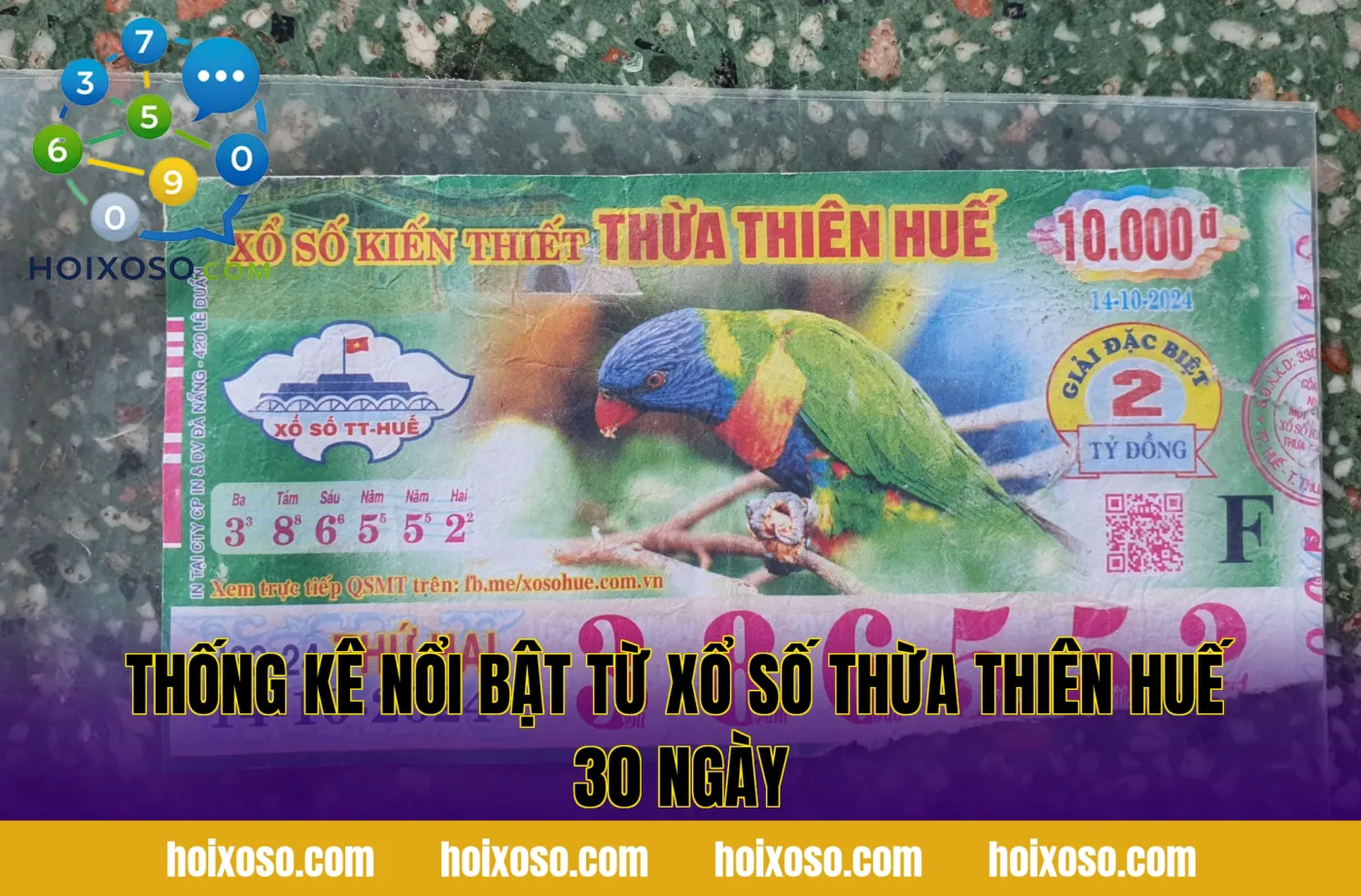 Thống kê nổi bật từ xổ số Thừa Thiên Huế 30 ngày