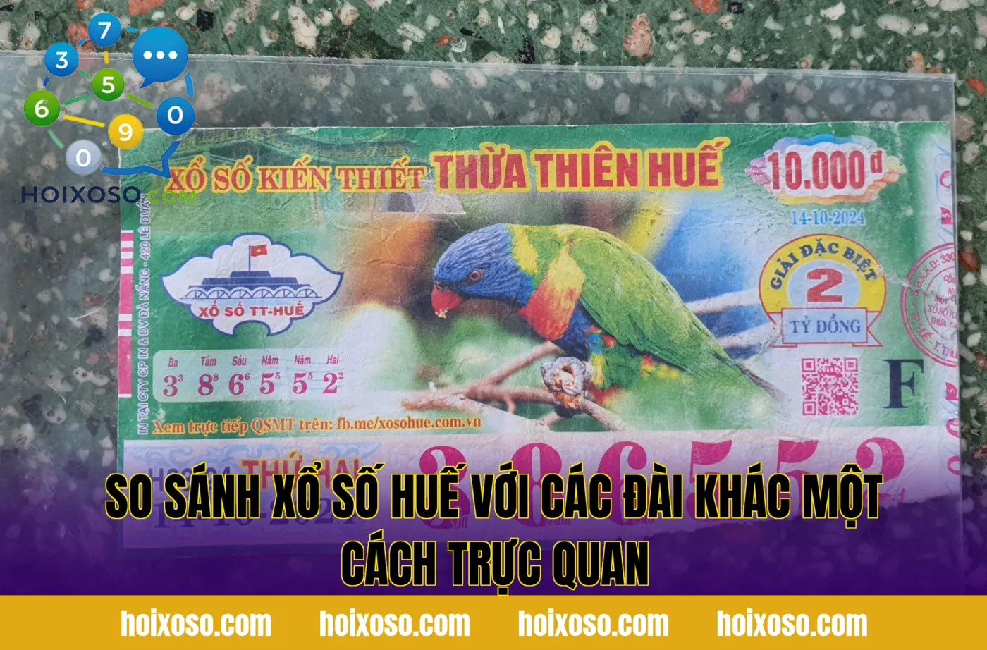 So sánh xổ số Huế với các đài khác một cách trực quan