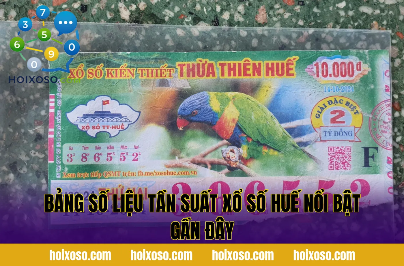Bảng số liệu tần suất xổ số Huế nổi bật gần đây