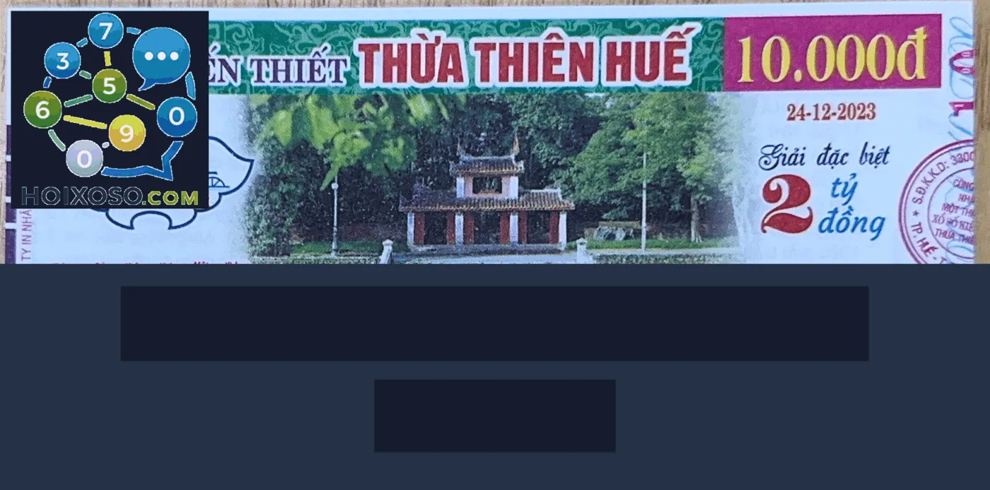 Bảng loto xổ số Huế tuần trước trực quan