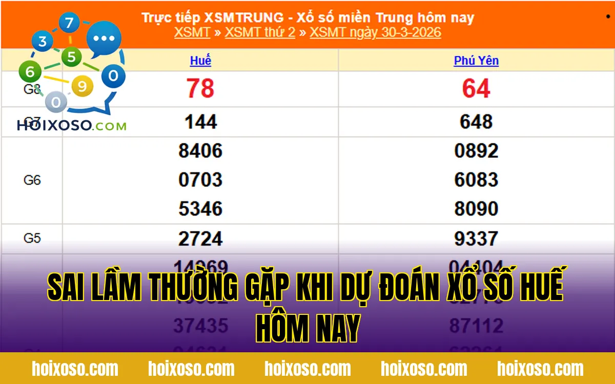 Sai lầm thường gặp khi dự đoán xổ số Huế hôm nay
