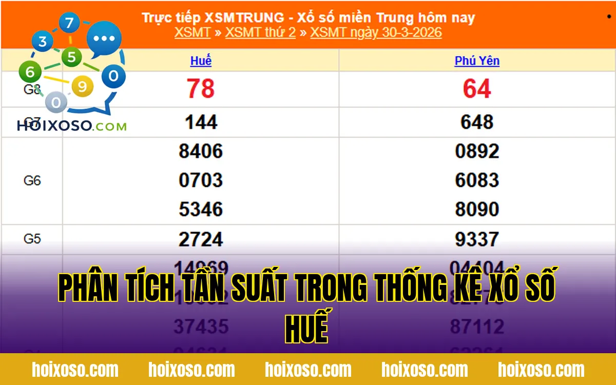 Phân tích tần suất trong thống kê xổ số Huế