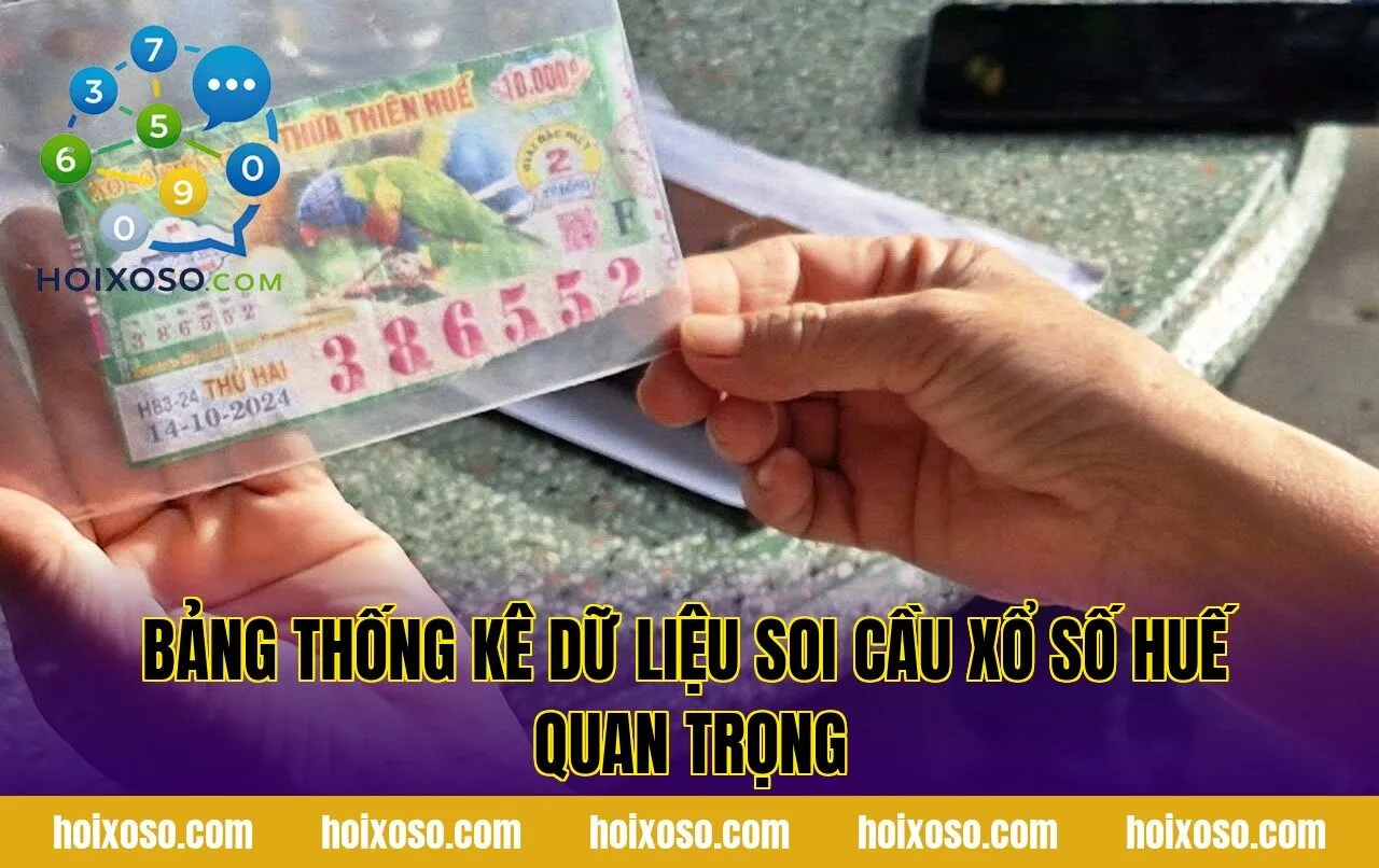 Bảng thống kê dữ liệu soi cầu xổ số Huế quan trọng